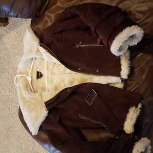 Express Fake Suede and Fur inside.  NWOT. NEVER WORN.  Sz XS